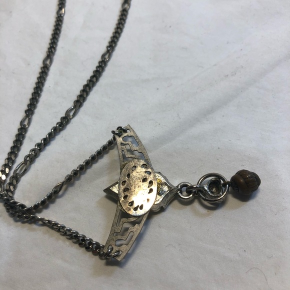 Vintage Necklace with Clip on Earrings Silver Tone - Picture 2 of 15